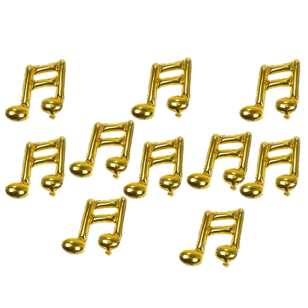 Pack of 10 Novelty Double Music Note Foil Balloons Prom Dance Band Music Clef Balloon