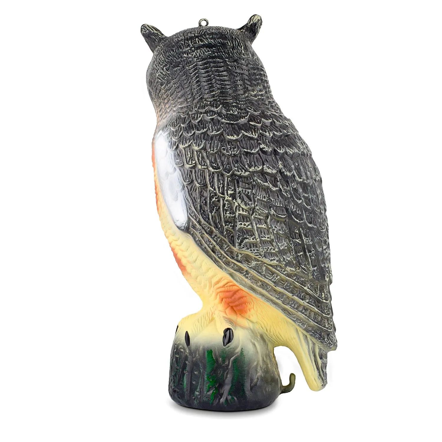 Fake Owl Bird Control Repellent Decoy with Frightening Sound Flashing Eyes Predator Decoy Pest Birds Garden Decor