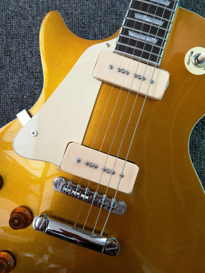 New Style lp guitar P90 pickup LP standard Left Hand gold TOP Electric Guitar hot sale guitar 2018 Free shipping Wholesale&retai