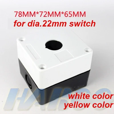 

1pcs packing 22MM emergency stop electric switch box white/yellow color protection cover 78mm*72mm*65mm cover with good quality