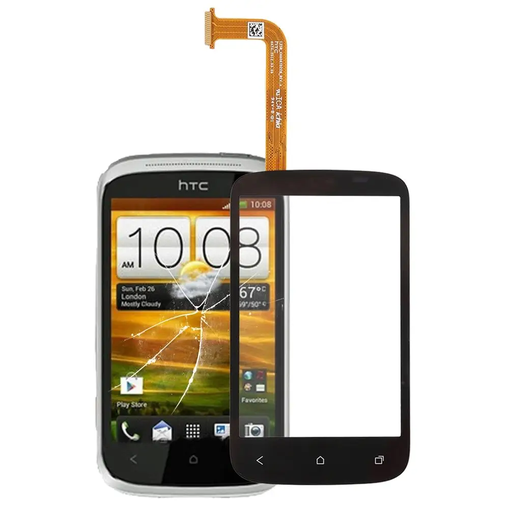 Высокое качество для htc Desire C/A320E сенсорный экран дигитайзер Сенсорная панель Объектив Стекло Запасная часть