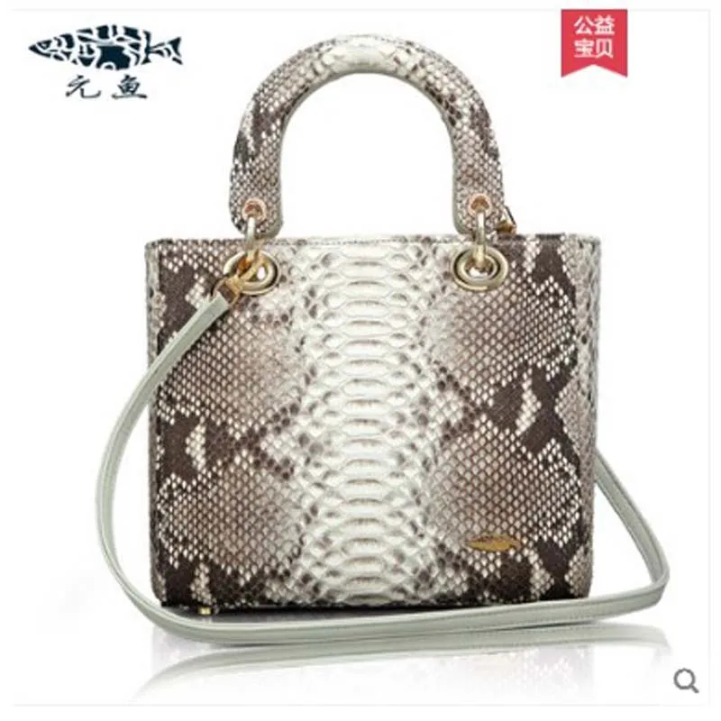 Yuanyu новая сумка из кожи питона для женщин. Импортная женская кожаная сумка из змеиной кожи