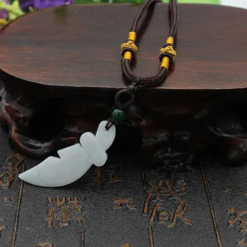 

Children's style delicate rough stone Pure manual carving knife pendant tie-in bead string necklace charm men and women