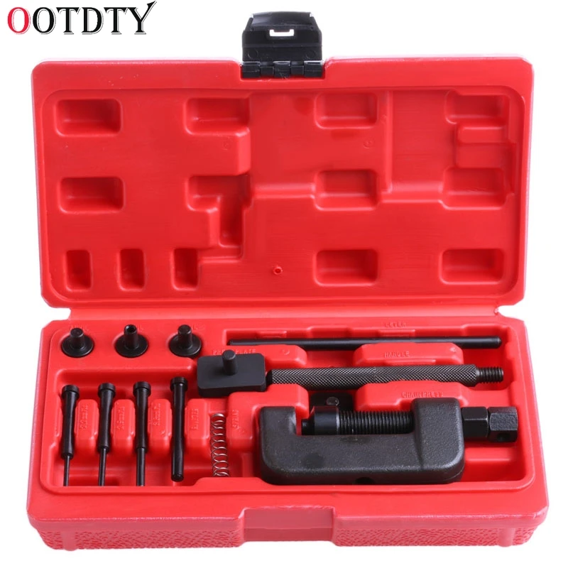 

OOTDTY Bike Motorcycle Professional Chain Splitter Breaker Link Rivet Riveter Tool Set