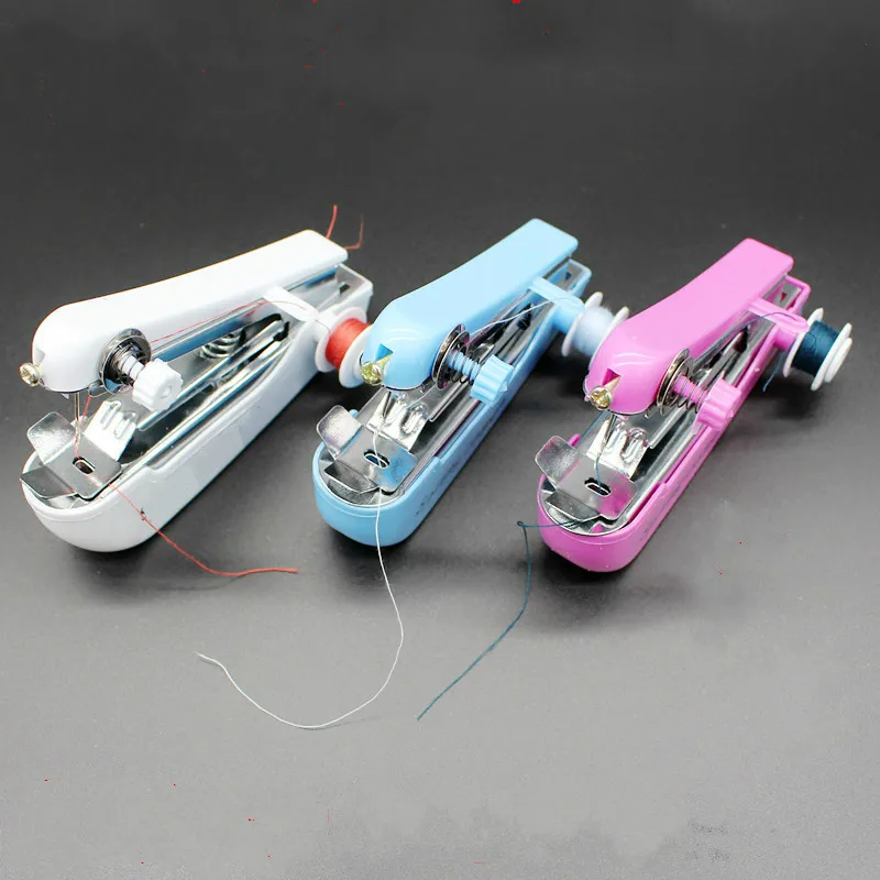 3 Color Mini Hand Sewing Machine Pocket Portable Mini Hand Sewing