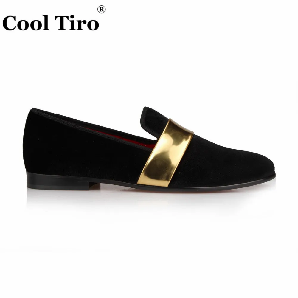 Black Velvet Loafers with Gold belt  (8)