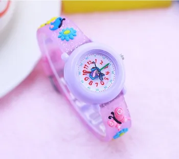 

Brand Willis children's watches Kids Quartz watch student girls Quartz-watch Cute colorful butterfly waterproof