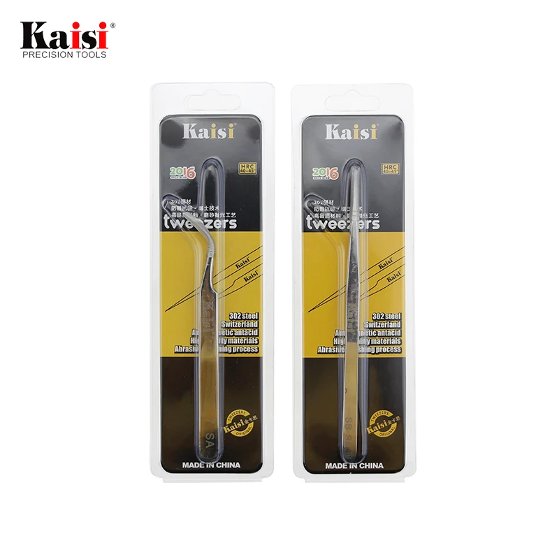 

7-SA Precision Tweezers Stainless Steel Tweezer Tools Eye lashes Eyelash Extension Tweezers Curve Pincet Eyelash