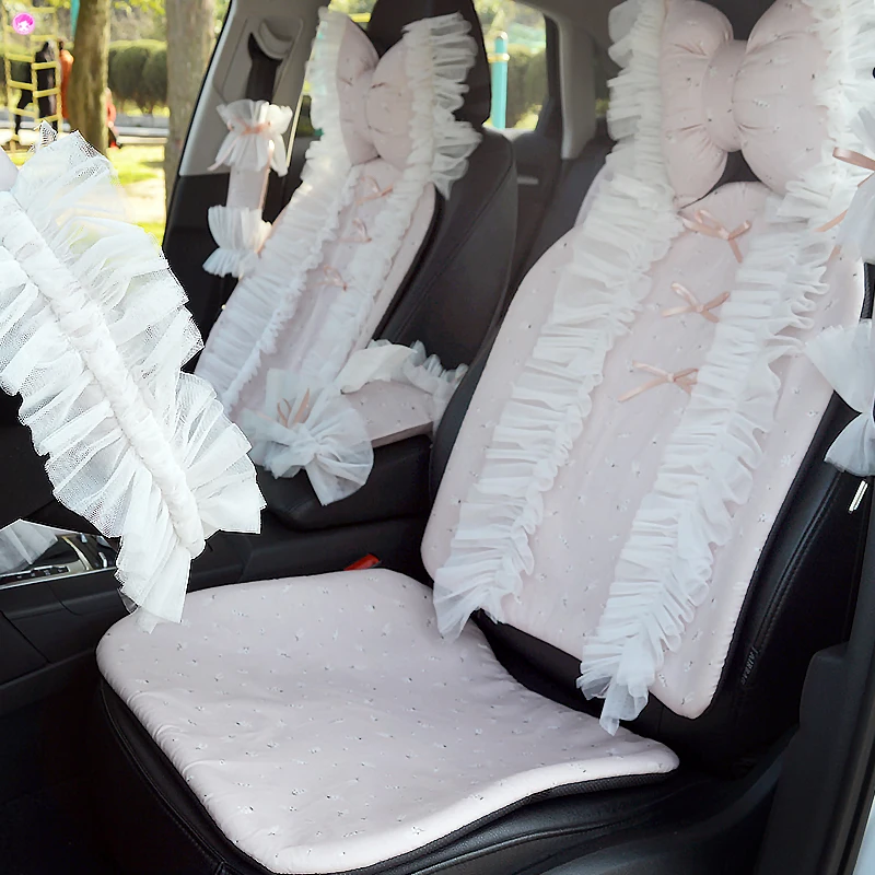 girls' women's cute lace butter fly pink universal car