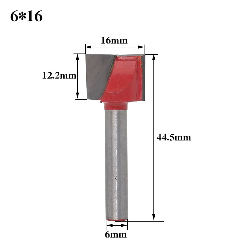 04 JDSR 6mm Shank Wood Router Bit Cleaning Bottom Router Bit Woodworking Tenon Milling Cutter Tool Cutting Smooth Wood Cutter Set