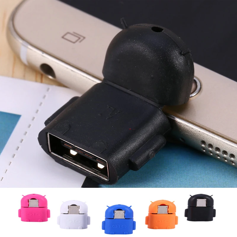 font b Android b font Robot Shape Micro USB OTG Adapter Converter For Samsung Galaxy