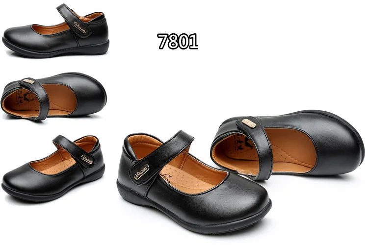 Sapatos de Couro Criança Meninas Princesa Crianças Pequenas Bowite Flats Grande Party Girls Estudantes Formais Sapatos Único pu 5 Criança Sapatos de Couro Meninas Princesa Sapatos