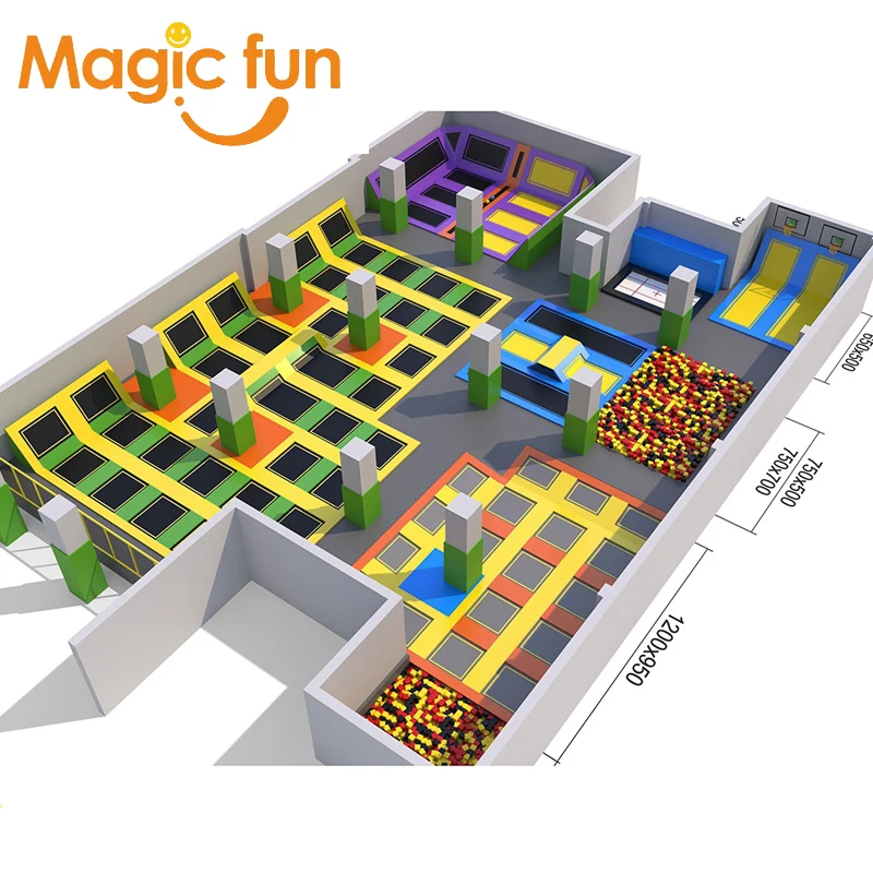 Личный большой роскошный батут MAGICFUN для улицы парк ниндзя|Детская площадка| |