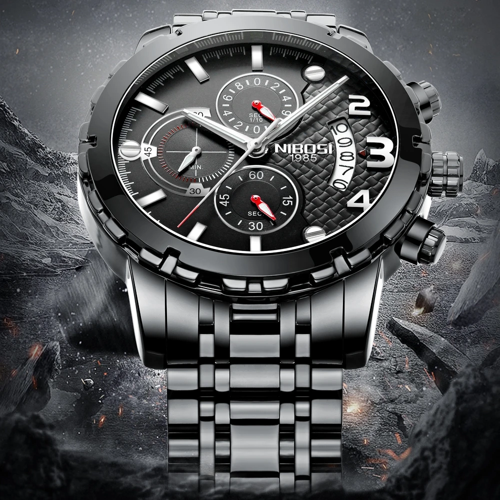 Nibosi Man Watch 2018 Relogio Masculino Men Watch Automatic Date Quartz Watches Waterproof Wristwatch Sport Male Watch Reloje