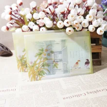 10 шт./лот 12,5X17,5 см B6 китайский Стиль Винтаж цветочный брод прозрачный пергамент Бумага Конверты подарок корабля конверты