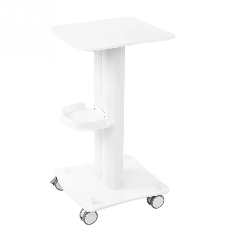 

PVC Beauty Salon Trolley Salon Use Pedestal Rolling Cart Wheel Aluminum Stand for Skin Care RF Beauty equipment