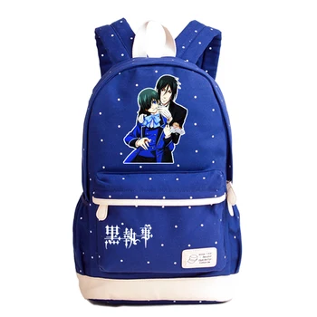 

Summer Candy Color Women Backpack Kuroshitsuji Black Butler Printing Backpack Ciel Phantomhive School Bags for Teenage Girls