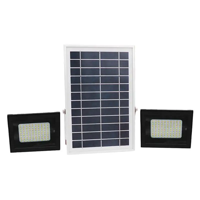 

160 LED 2 Heads RC Solar Lamp IP65 Waterproof Solar Light Sensor Flood Wall Light Spot Lamps Garden Outdoor Park Security Lamp