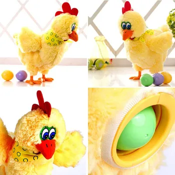 

Economical Children Electric Musical Dancing Chicken Hens Laying Eggs Easter Party Funny Doll Toy ds99