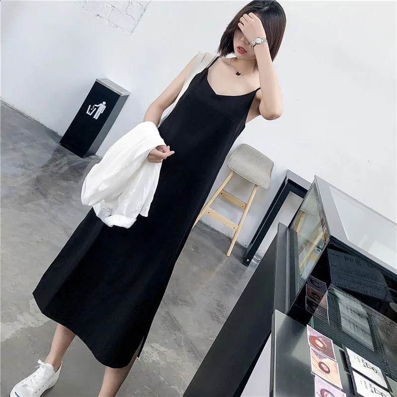 Sexy Women Maxi Dress Black Sling Dress Female Summer 2020 Sleeveless V-neck Vest Long Women Dresses swim suit coverups