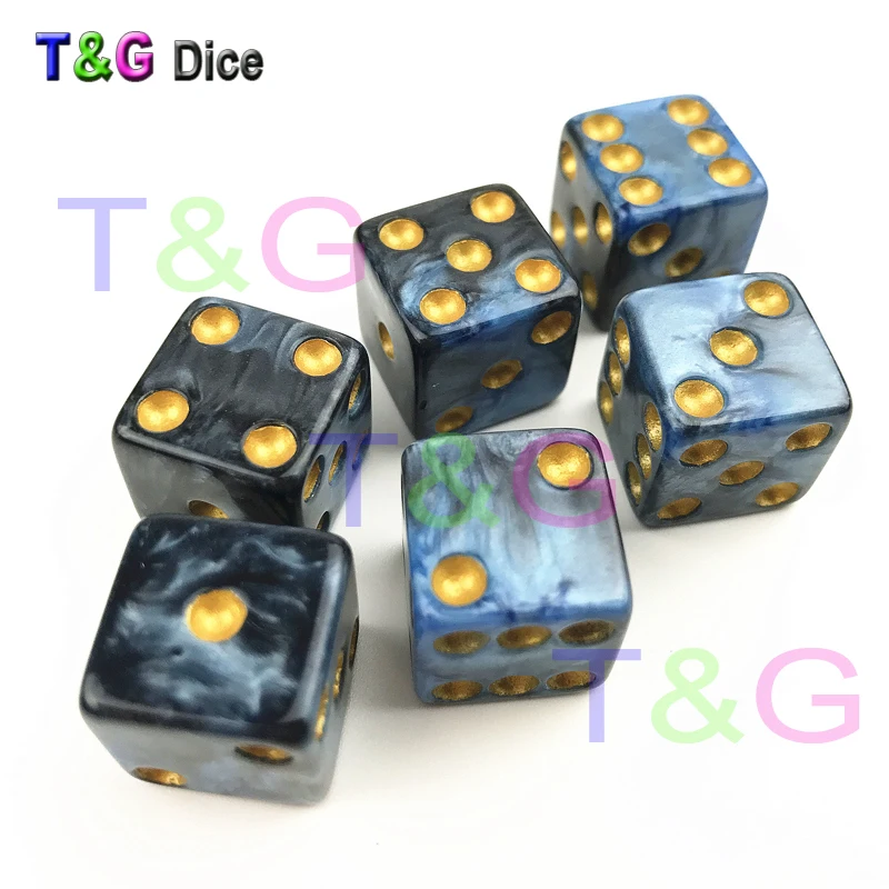 T & G новый эффект туманности с золотыми стандартными точками игральные кости Dnd