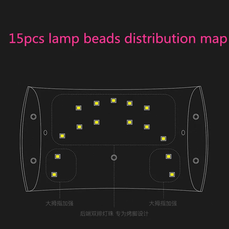 SUN9C/SUN9S PLUS 36 Вт УФ-светодиодный светильник для ногтей, Сушилка для ногтей, умный зондирующий лак, 15 шт., СВЕТОДИОДНЫЙ Прибор для отверждения всех инструментов для геля