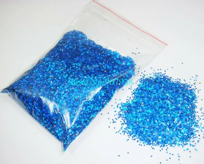 Us 7 58 Free Shipping 50g Bag Laser Blue Dazzling Hexagon Glitter Paillette Spangles Shapefor Diy Nail Art Decoration Wholes In