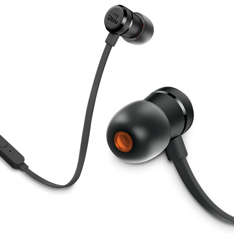 JBL T290 Original Wired Earphones Stereo Music Sports Bass Headset 1 Button Remote Hands free Call with Mic for iPhone Android