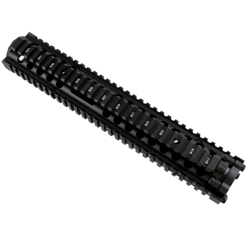 Acessórios de Caça Ferroviário para Airsoft Alumínio Fissão Polegada Picatinny Ferroviário mk Estilo Handguard Aeg m4 - M16 12.7 9 Cheap Acessórios e suporte de extensão
