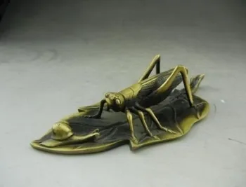 

TNUKK leaf /grasshopper/ snail - RARE Absolutely Rare! Chinese bronze Statue.