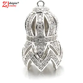 

ZJSHIPIN luxury micro inlaid zircon CZ pendant jewelry accessories suitable for necklace tassel jewelry discovery production
