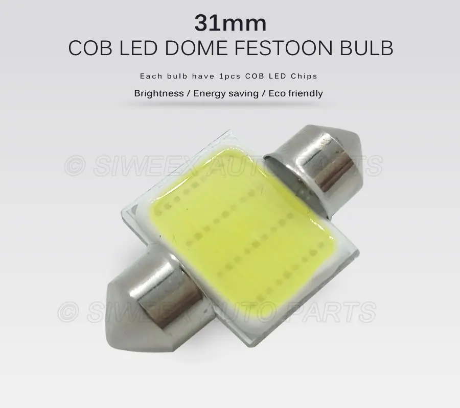 31 мм купольная гирлянда COB светодиодный 3 Вт 12smd светодиодный s автомобильный светильник для чтения Кристальный синий белый светильник s DC 12V 211-2 578 212-2 лампочка