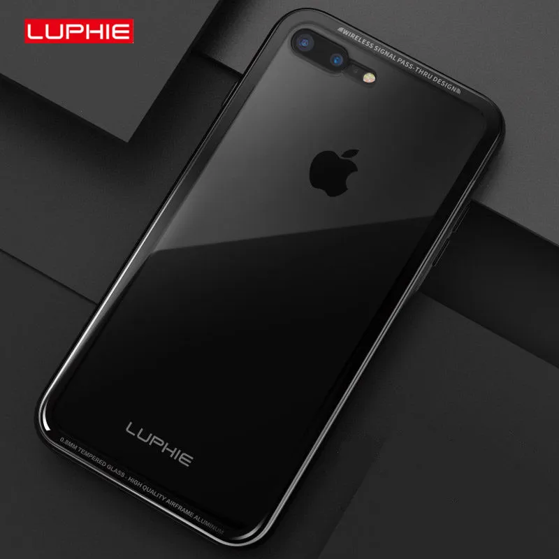 imágenes para Para el iphone 6 6 S Plus LUPHIE Parachoques De Aluminio Del Caso A Prueba de Golpes Para iphone 7 Más Claro Vidrio Templado Contraportada Carcasa de Armazón de Metal imágenes para Para el iphone 6 6 S Plus LUPHIE Parachoques De Aluminio Del Caso A Prueba de Golpes Para iphone 7 Más Claro Vidrio Templado Contraportada Carcasa de Armazón de Metal