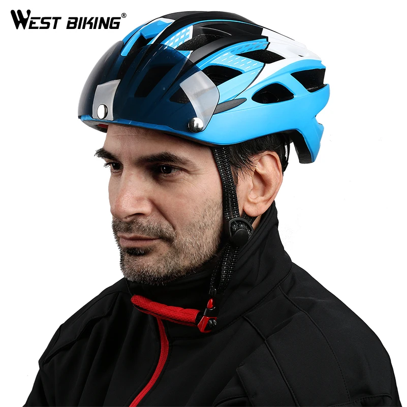 WEST BIKING очки велосипедный шлем интегрально литые сверхлегкие EPS ветрозащитные