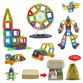 

96-172pcs Mini Magnetic Blocks Designed construction Blocks 3D Model Building Magnet Brick Educational Toys Gift for Kids New