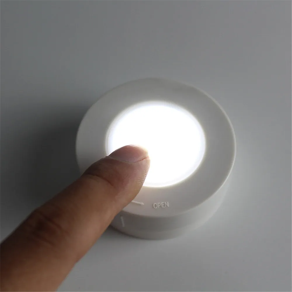 Мини светодиодная подсветка под шкаф AAA батарея питание дома ночника с дистанционным беспроводным светильник ing для шкафа, шкафа, кухни