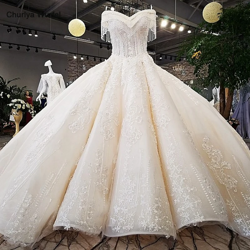 

LS65392 ivory off shoulder sweetheart ball gown lace up back hand work wedding dresses from china vestido de noiva hot selling