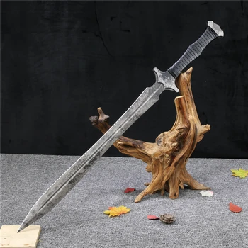 

Handmade chinese real the walking dead sword spring blade 60 hrc full tang replica brave European sword