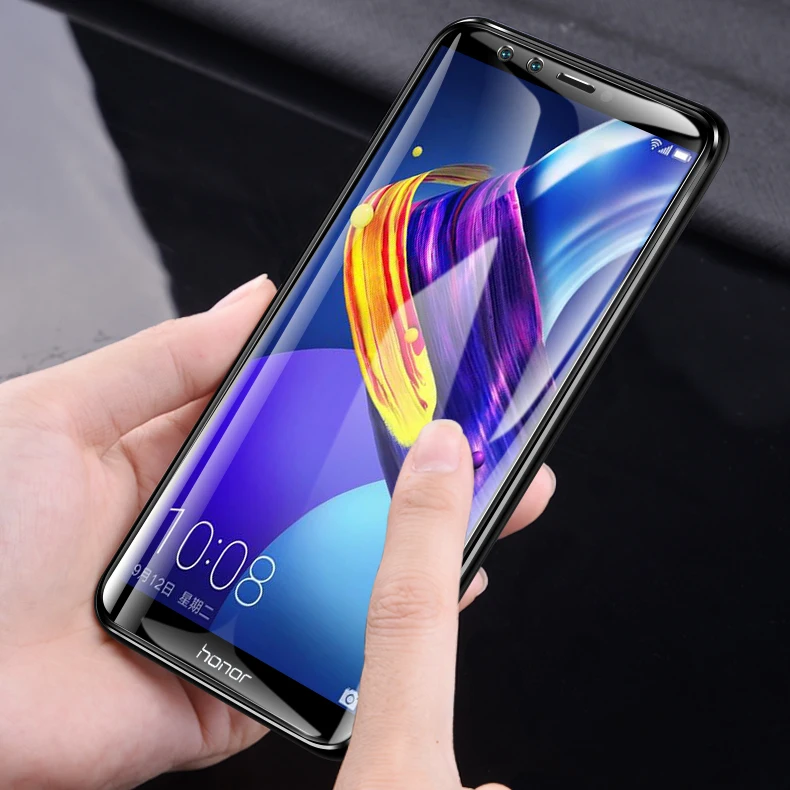 

Bonaier Glass Film for Huawei honor 9 lite Full Glue screen protector protective front film honor 9 lite tempered glass+Gift