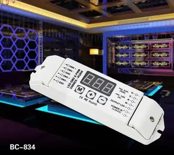 

BC-834;4CH RGBW DMX constant voltage decoder;DC12-24V input;3A*4channel output