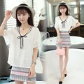Plus Size 2016 New Summerlt Lace Neckline Blouse Shirt White 1811
