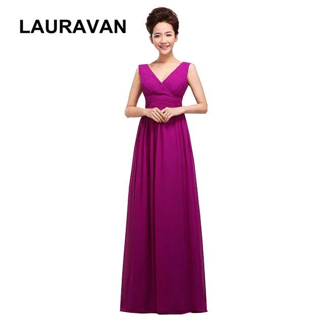 Simple Semi Formal Fashion Modest Floor Length Chiffon Long Dress Simple Semi Formal Fashion Modest Floor Length Chiffon Long Dress Deep Purple Royal Blue Fuchsia Bridesmaid Dresses Under 100 In From