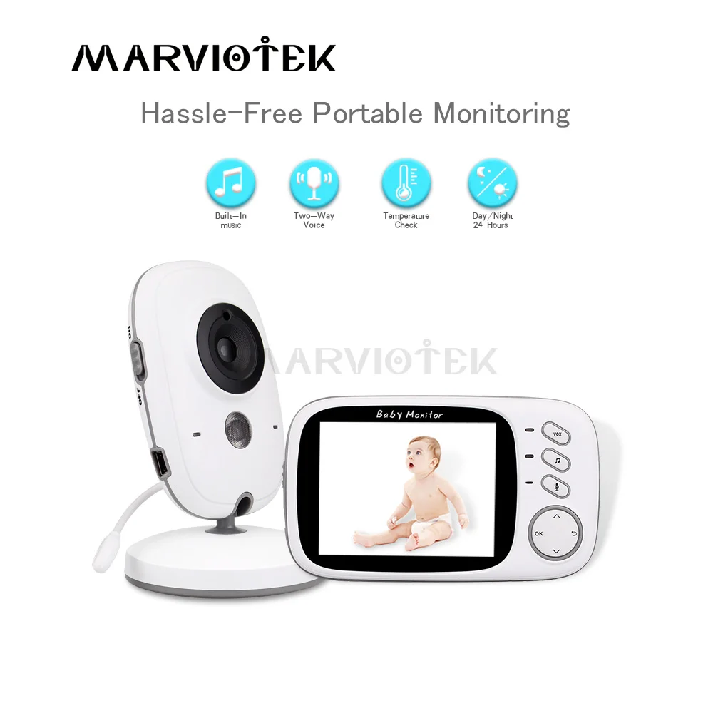 Baby Sleeping Monitor Baby Camera Monitor Wireless Night Vison Camera Video Baby Monitor Radio Nanny Two Way Audio Talk VB603 IR