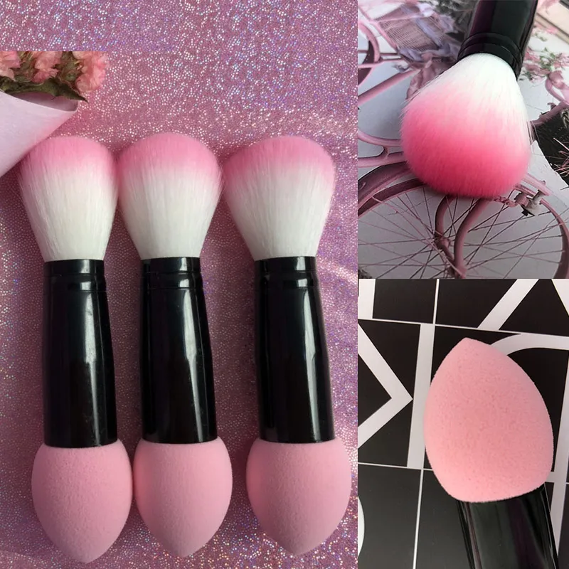 

1pc Cosmetics Sponge with Blusher Makeup Brush Double Head Professional Concealing Foundation Sponge Brush Make up Tool for Face