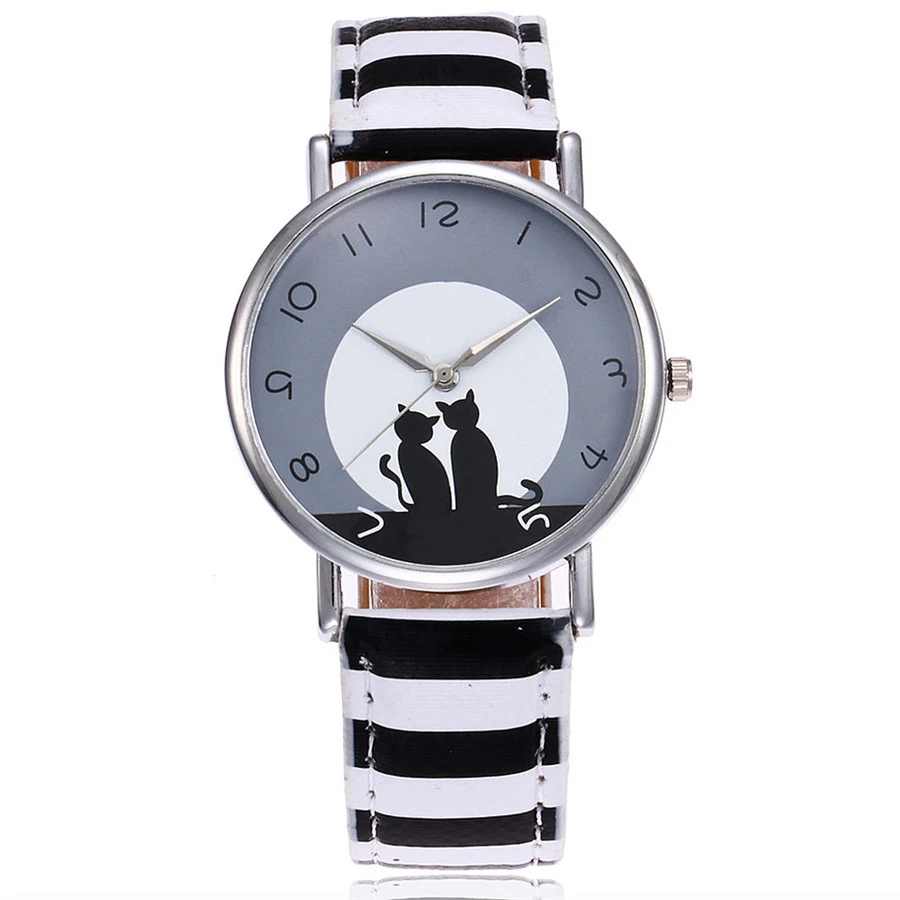 New Fashion Lovely Cat Watch Casual Leather Women Wristwatches Quartz Watch Relogio Feminino Gift Drop Shipping New Fashion Lovely Cat Watch Casual Leather Women Wristwatches Quartz Watch Relogio Feminino Gift Drop Shipping