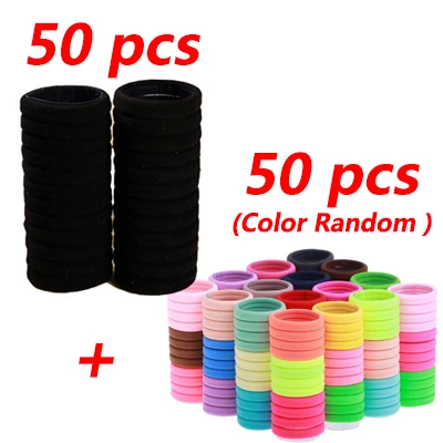 30Pcs Hairdressing Tools Black Rubber Band Hair Ties/Rings/Ropes Gum Springs Ponytail Holders Hair Accessories Elastic Hair Band hair clips for fine hair Hair Accessories