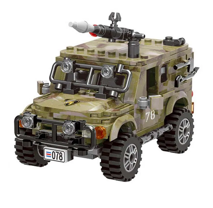 Military Army Ryan Jeep 463PCS Vehicle Car Building block toy set in