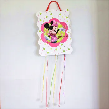 

1Pcs/Lot Pink Cartoon Minnie Pinata Festival Decoration Children's Day Funny Birthday Party Supplies Design Theme Pinata