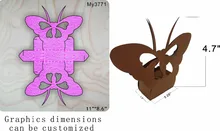 Butterfly box die cutting version & Wooden dies fit Big Shot// Scrabooking Box