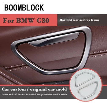 

BOOMBLOCK Auto Memory Seat Adjustment Button Rear Ashtray Frame Stickers For BMW G30 5 Series 2017 2018 Car-styling Accessories